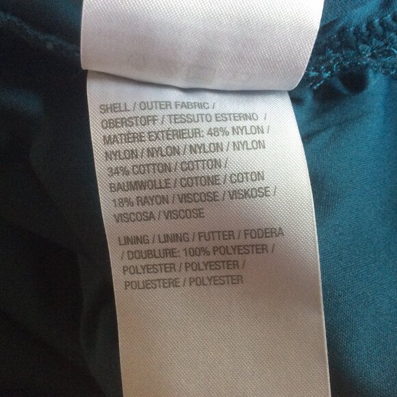 Isaac Mizrahi Live Teal Floral Lace Bell 3/4 Sleeve Pullover Blouse Size Large - Picture 5 of 5